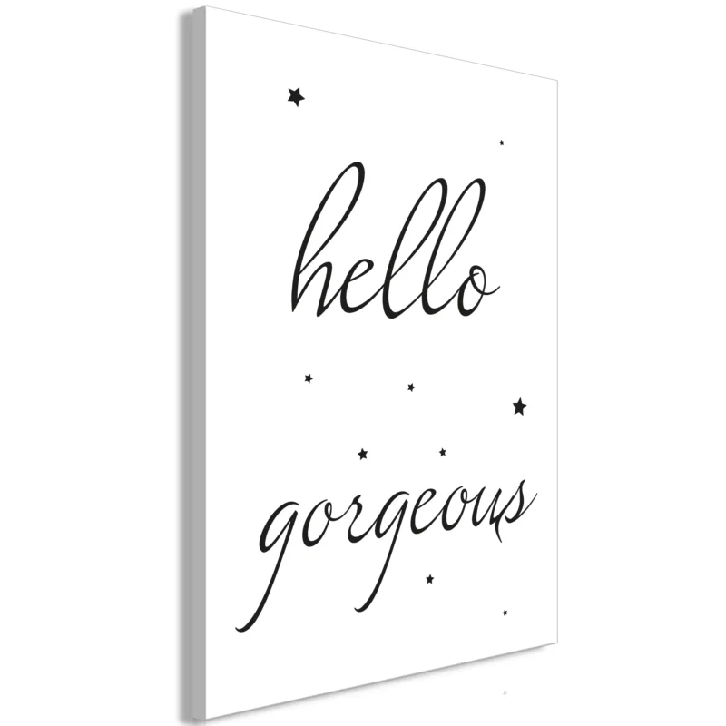 Lägg i varukorgen Konsttryck på duk 'Hello Gorgeous Vertical'