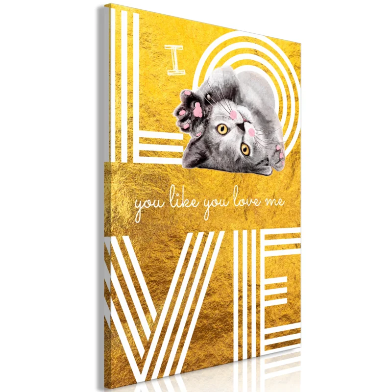 Konsttryck på duk 'I Love You like You Love Me Vertical' Kampanj