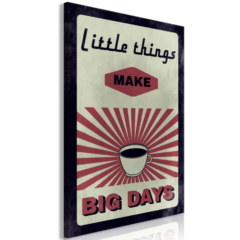 Konsttryck på duk 'Little Things Big Days Vertical' Erbjudande