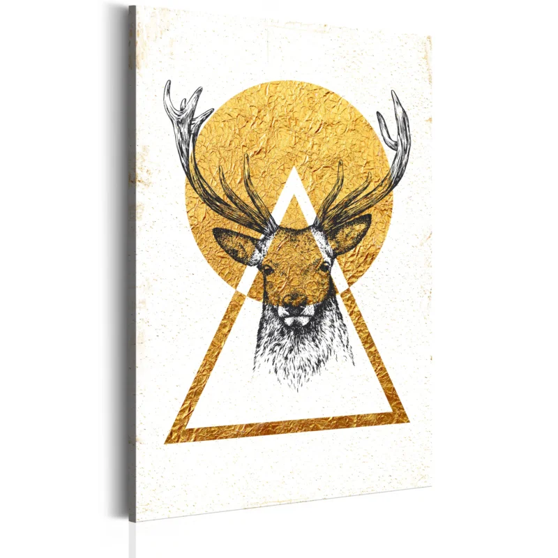 Konsttryck på duk 'My House: Golden Deer' Populär