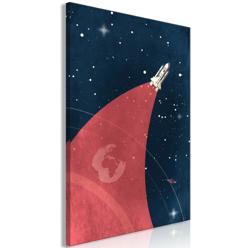 Konsttryck på duk 'Space Trip Vertical' Kundfavorit