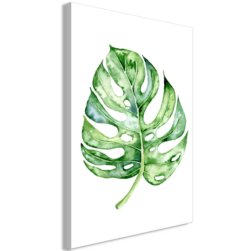 Sänkt pris Konsttryck på duk 'Watercolor Monstera Vertical'