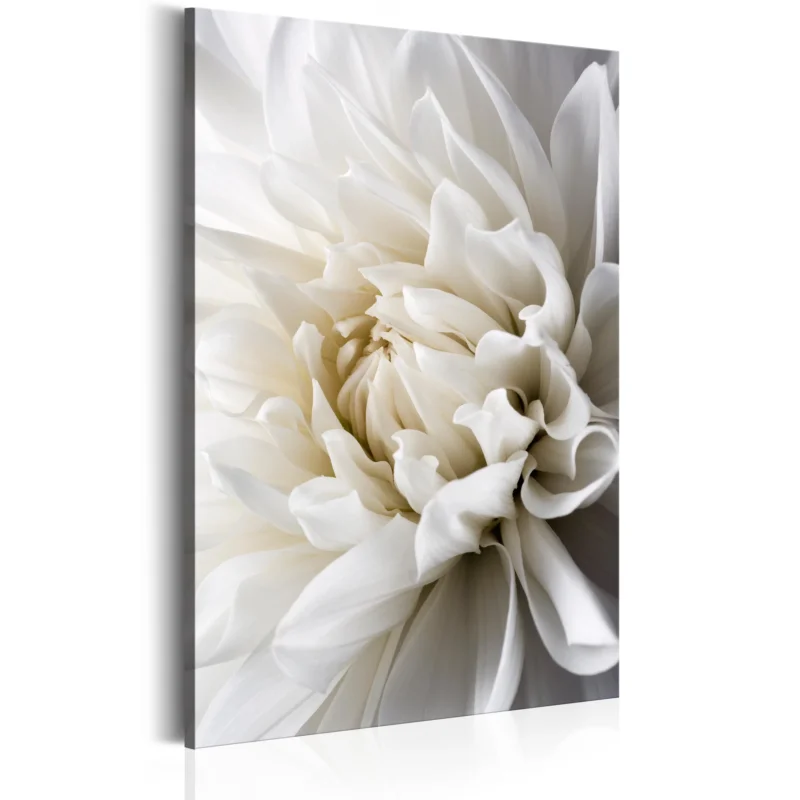 Konsttryck på duk 'White Dahlia' Erbjudandepris