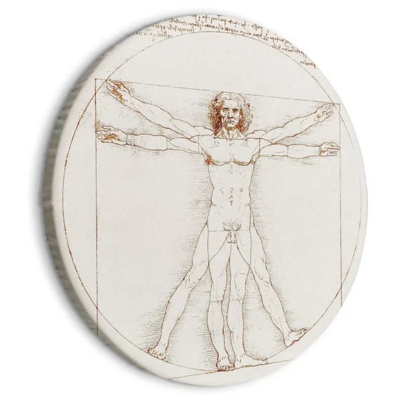 Erbjudandepris Rund tavla 'Da Vinci's Vitruvian'