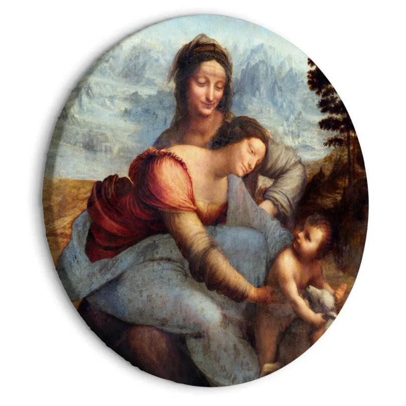 Sänkt pris Rund tavla 'Da Vinci's St. Anne'