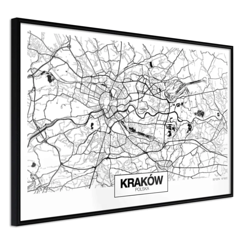 Poster 'City Map: Cracow' Lägg i varukorgen