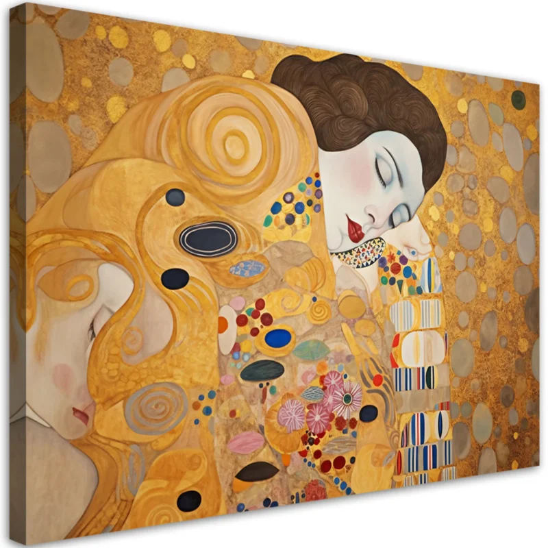 Endast denna vecka Canvastryck 'Klimt's Serene Embrace'
