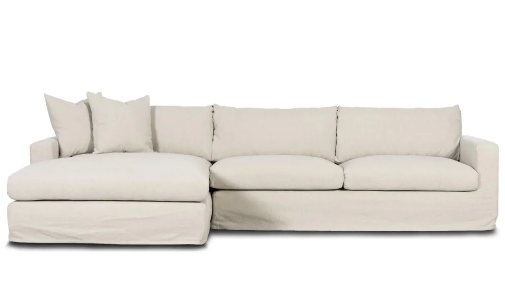 Begränsad tid MAXIME Divansoffa Vänster Beige