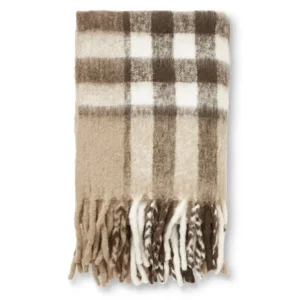 Utförsäljning CHECK Mohair Pläd Brun
