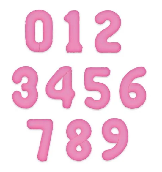 Säker betalning Ballongsiffra - Neon Rosa - 86 cm
