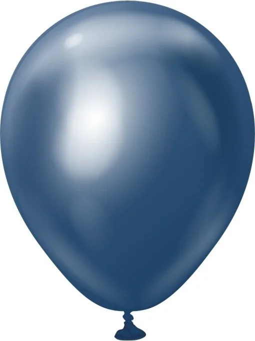 Rea Miniballonger enfärgade - Premium 13 cm - Navy Chrome