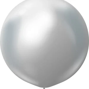 Ballonger enfärgade - Premium 60 cm - Silver Chrome Populärt val