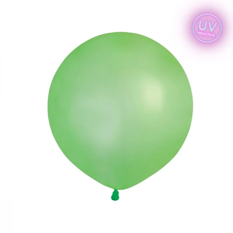 Billigare Latexballonger - Neon Grön - UV Glow - 48 cm