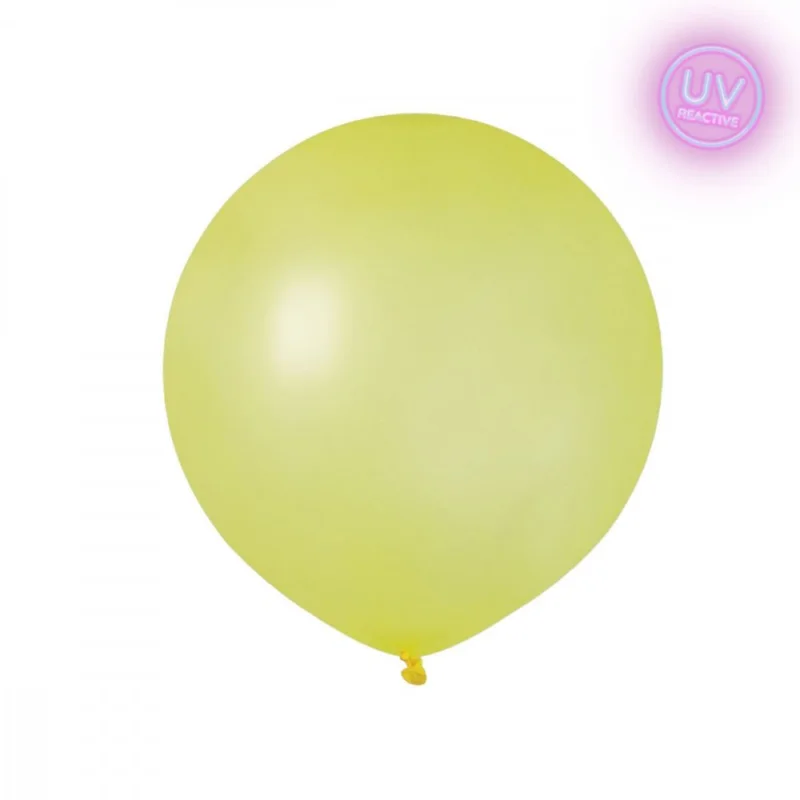Säker betalning Latexballonger - Neon Gul - UV Glow - 48 cm