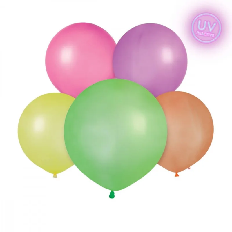 Latexballonger - Neon Mix - UV Glow - 48 cm Nyhet