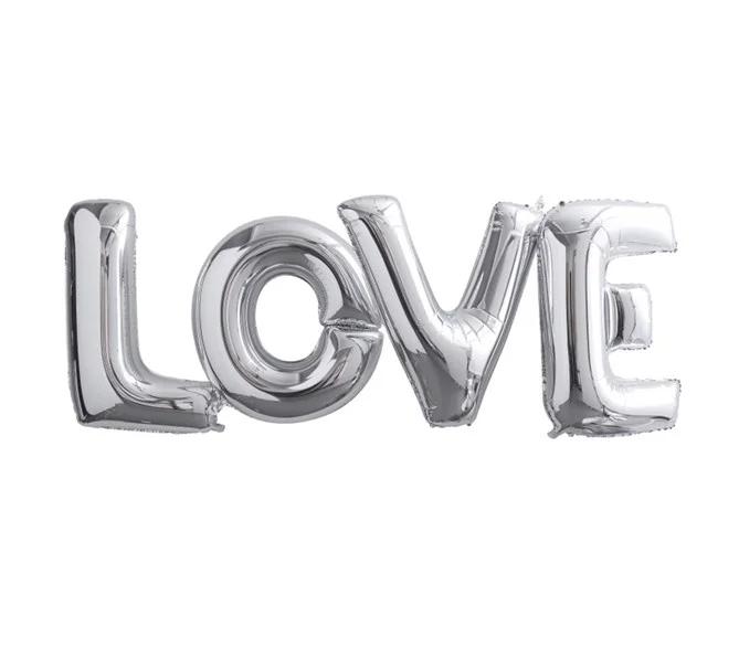 Ballonggirlang "Love" Silver Populär