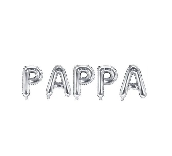Sänkt pris Ballonggirlang "PAPPA" silver