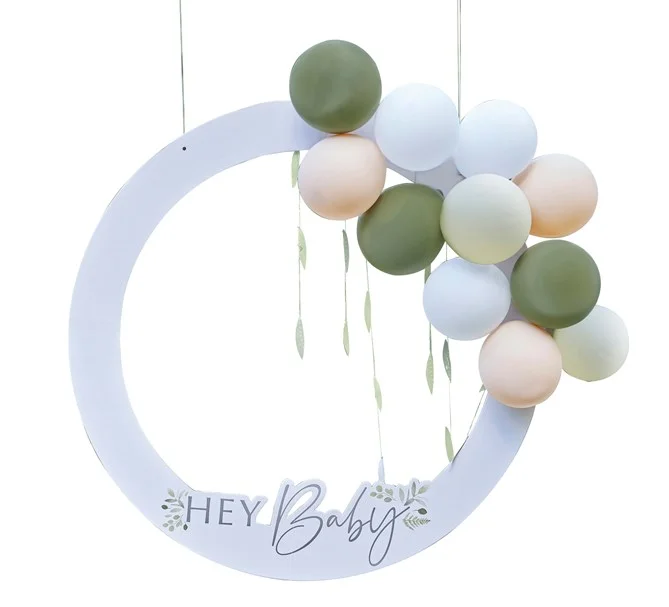 Fri frakt Photobooth ram med ballonger "Hey Baby"