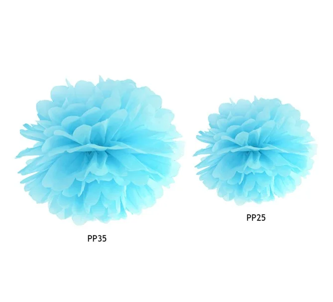 Rabatt Pom poms Babyblå, 25 cm.