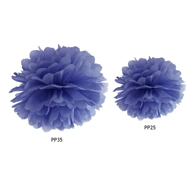 Pompom Mörkblå, 25 cm. Fri frakt