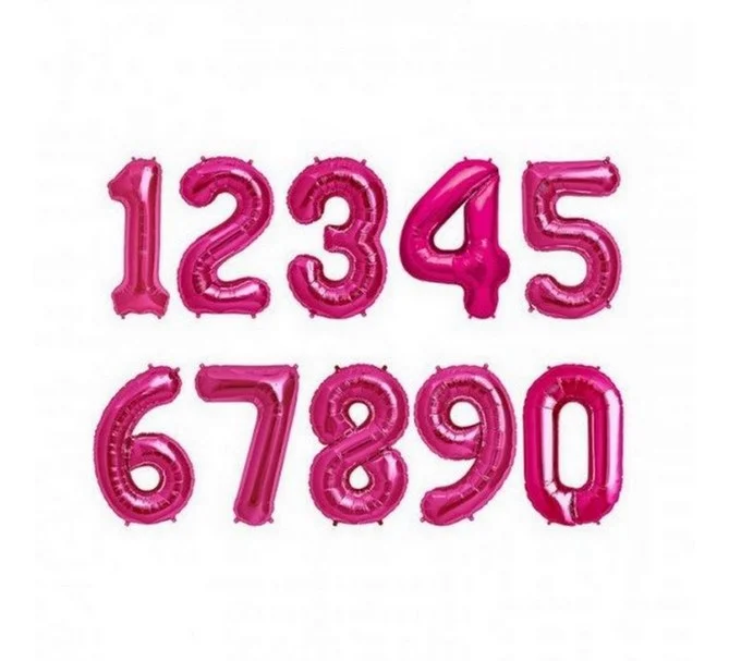 Begränsat erbjudande Sifferballong Rosa 76 cm, 1 - 9