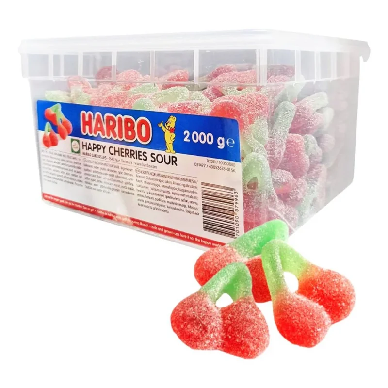 Endast denna vecka Haribo Happy Cherries Sura Storpack 2 kg