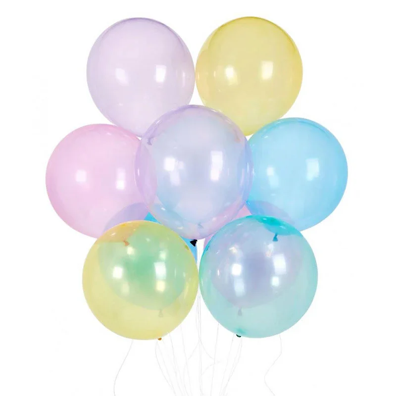 I lager Ballonger, Crystal Pastellrainbow 48 cm 25-pack