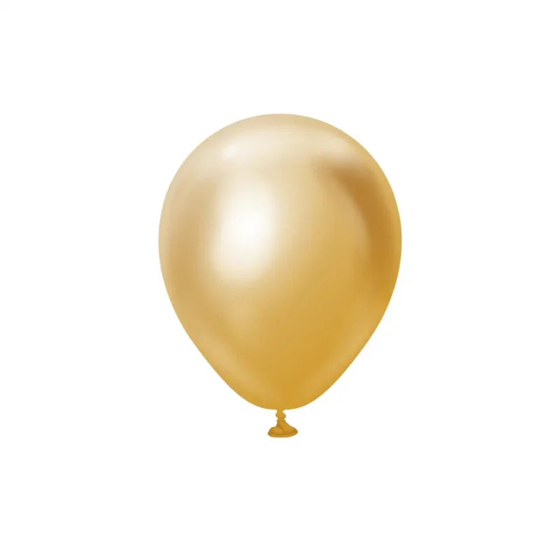Premium Latexballonger Guld Chrome 13 cm 25-pack Fri frakt