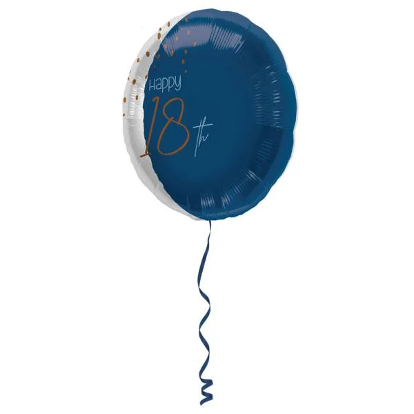 Säker betalning Happy 18th Folieballong Mörkblå