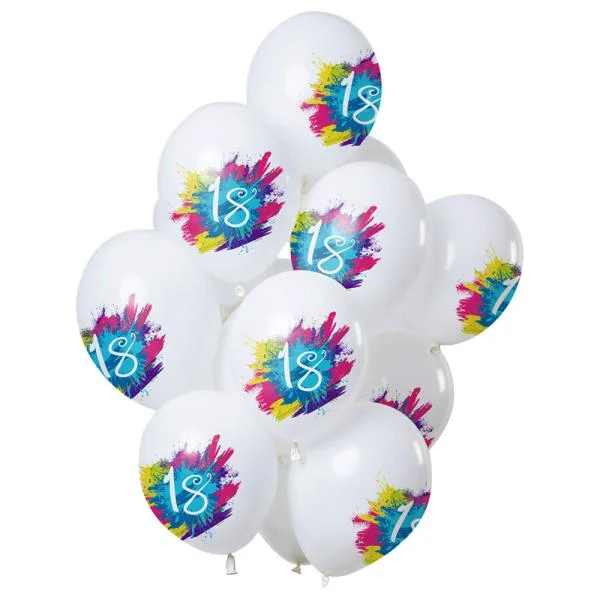 Color Splash 18-års Ballonger Latex Sänkt pris