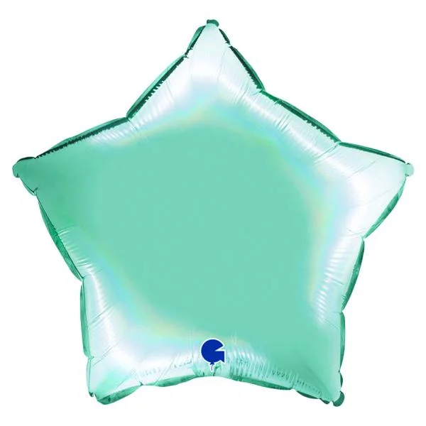 Ballong Stjärna Holografisk Platinum Tiffany Rabatter