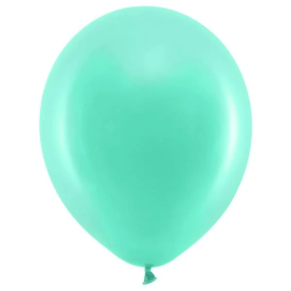Lågt pris Små Rainbow Latexballonger Mintgröna 100-pack