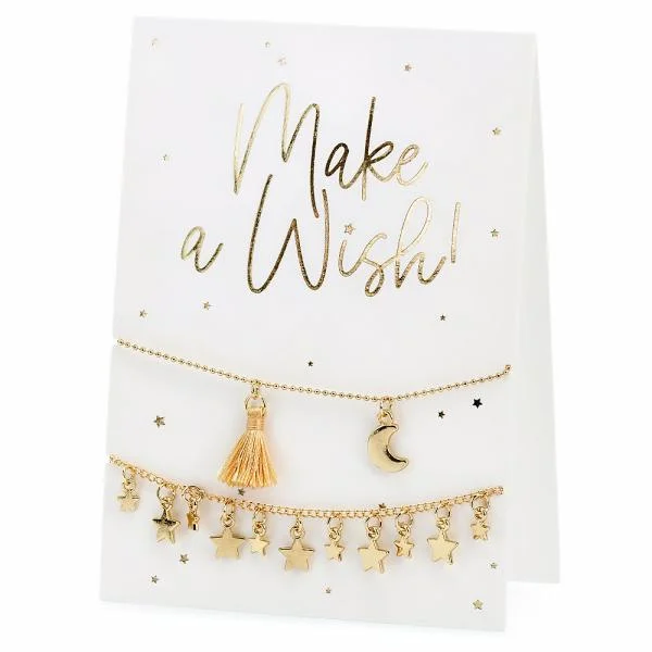 Make a Wish Kort med Armband Erbjudandepris