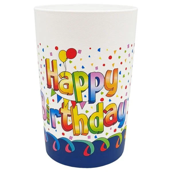Fri frakt Happy Birthday Multicolor Muggar Återanvändbara