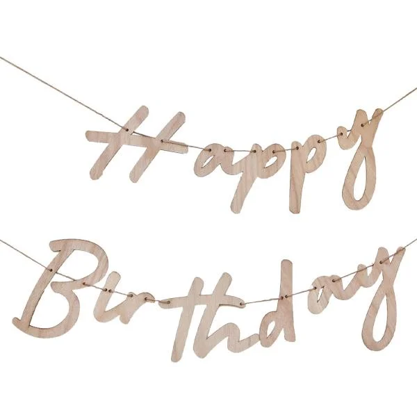 Kundfavorit Happy Birthday Girlang Trä