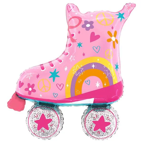 Folieballong Rosa Rullskridsko Endast idag