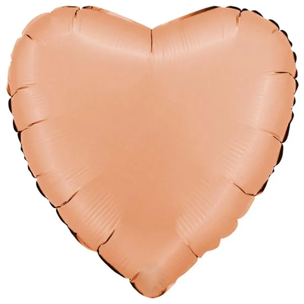 Billig Folieballong Hjärta Satin Peach
