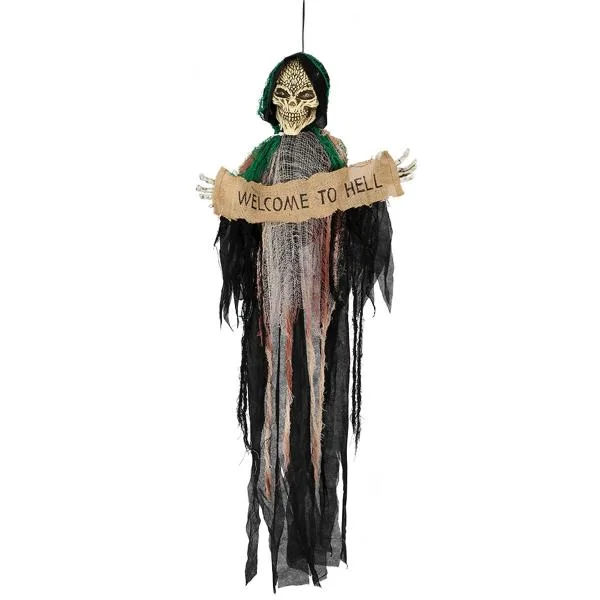 I lager Animerad Hängande Reaper Welcome to Hell 125 cm