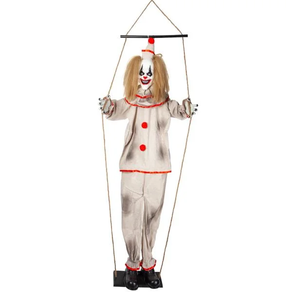Utförsäljning Animerad Skräckclown på Gunga 140 cm