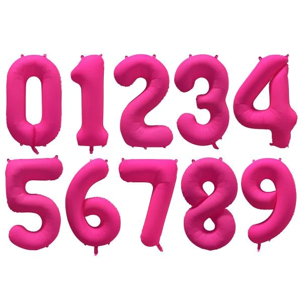 Sifferballong Neonrosa (Siffra 0) Kundfavorit