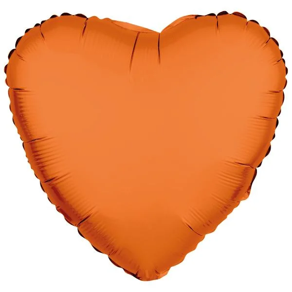 Folieballong Hjärta Neonorange Reapris
