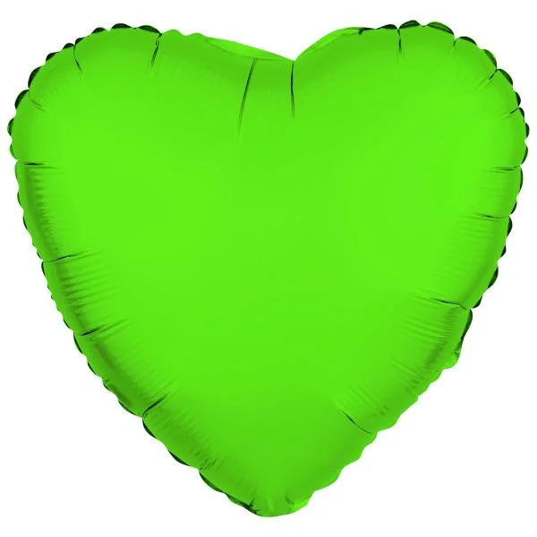 Folieballong Hjärta Neongrön Rabatter