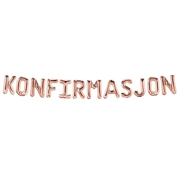 Ballonggirlang Konfirmasjon Roséguld Trygg betalning
