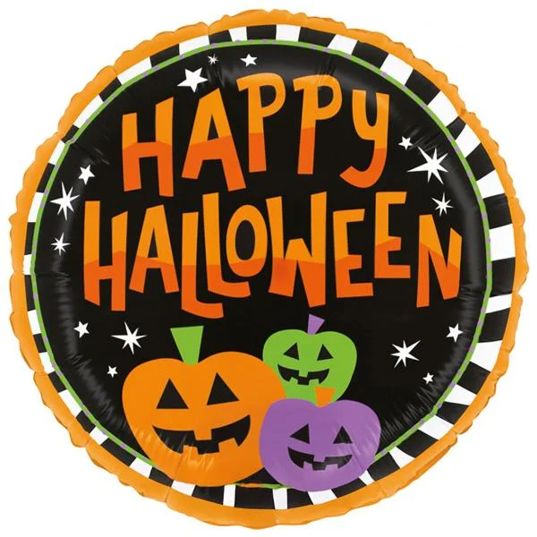 Fynd Happy Halloween Rund Folieballong Pumpor