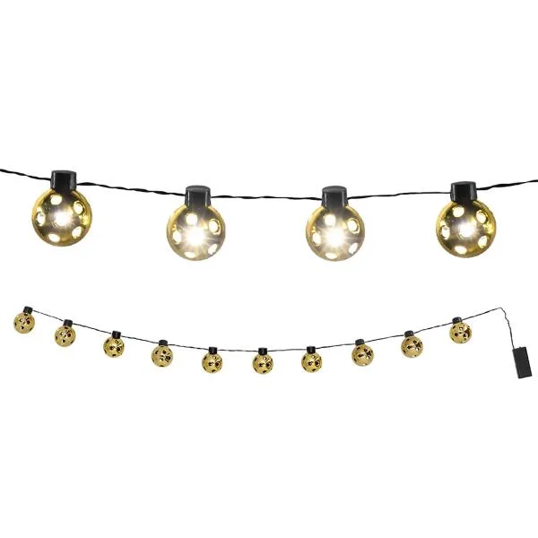 Köp online LED Ljusslinga med Bollar Guld 1,4 m