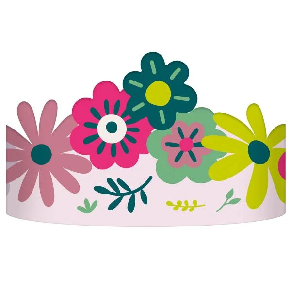 Papperskrona Färgglada Blommor 6-pack Beställ idag