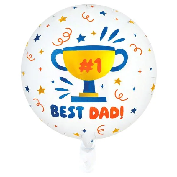 Rund Folieballong Best Dad 46 cm Expressleverans