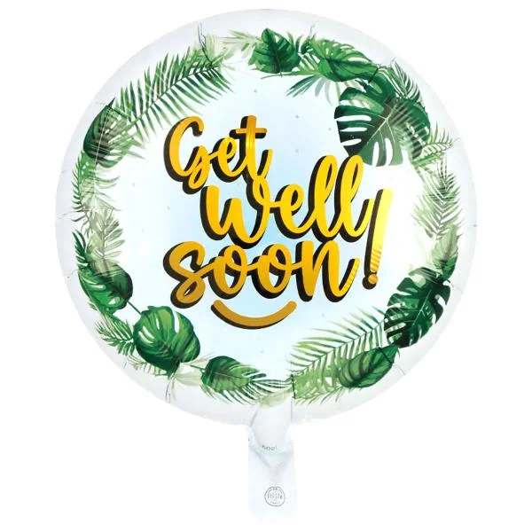 Rund Folieballong Get Well Soon 46 cm Fynd