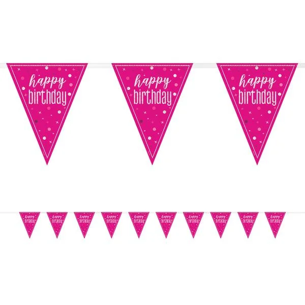 Happy Birthday Vimpelgirlang Cerise 2,74 m Populärt val