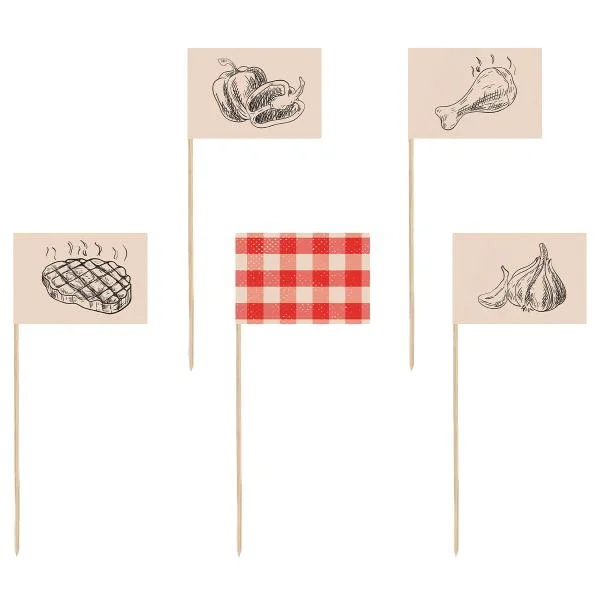 Erbjudandepris Partypicks med Grilltema 12-pack